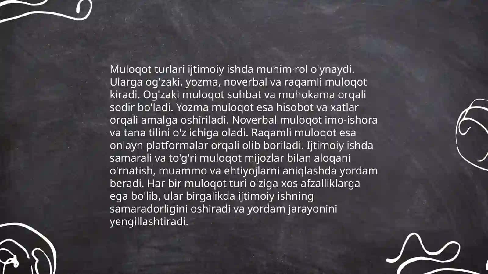 Ijtimoiy ishda muloqotni oʻrganish usullari 4