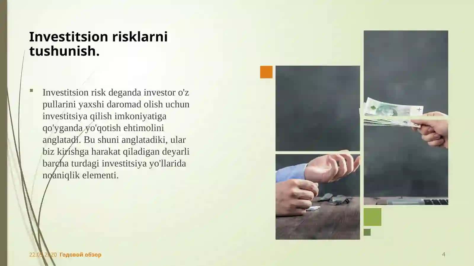 Investitsion faoliyatda tavakkalchilikning o'rni 4