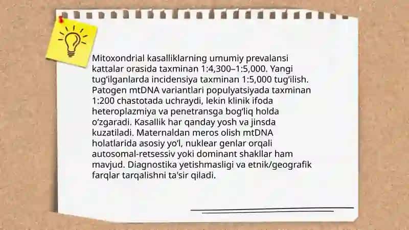Mitoxondrial kasalliklar 4