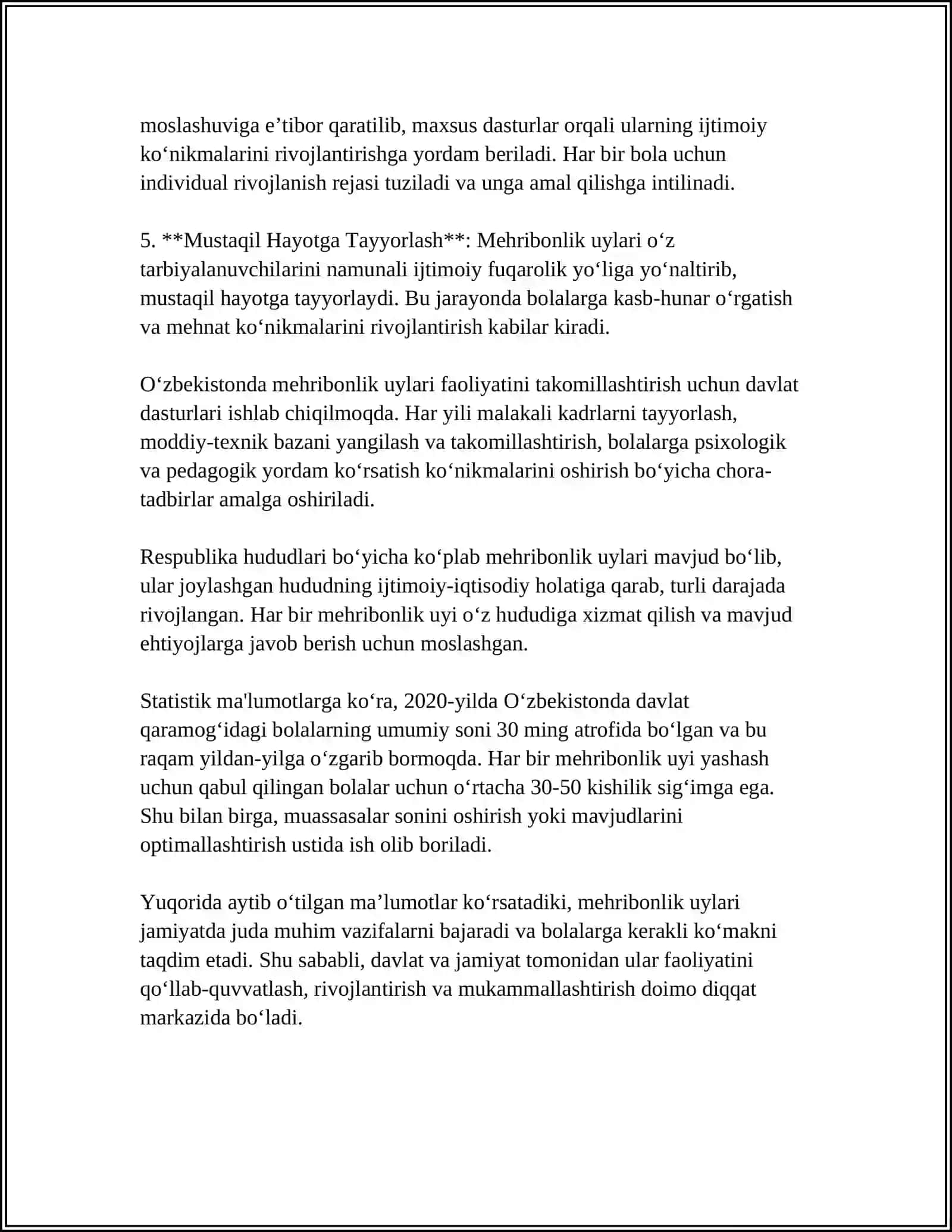 MEHRIBONLIK UYLARIDAGI IJTIMOIY PEDAGOGIK FAOLIYAT 4