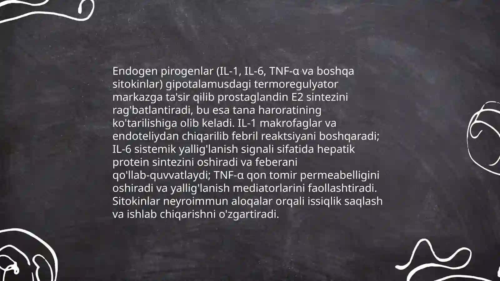 Pirogen moddalarni termoregulyatsiyadagi ahamiyati 4