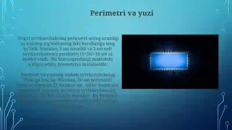 To'g'ri to'rtburchaklar geometriyasi 4
