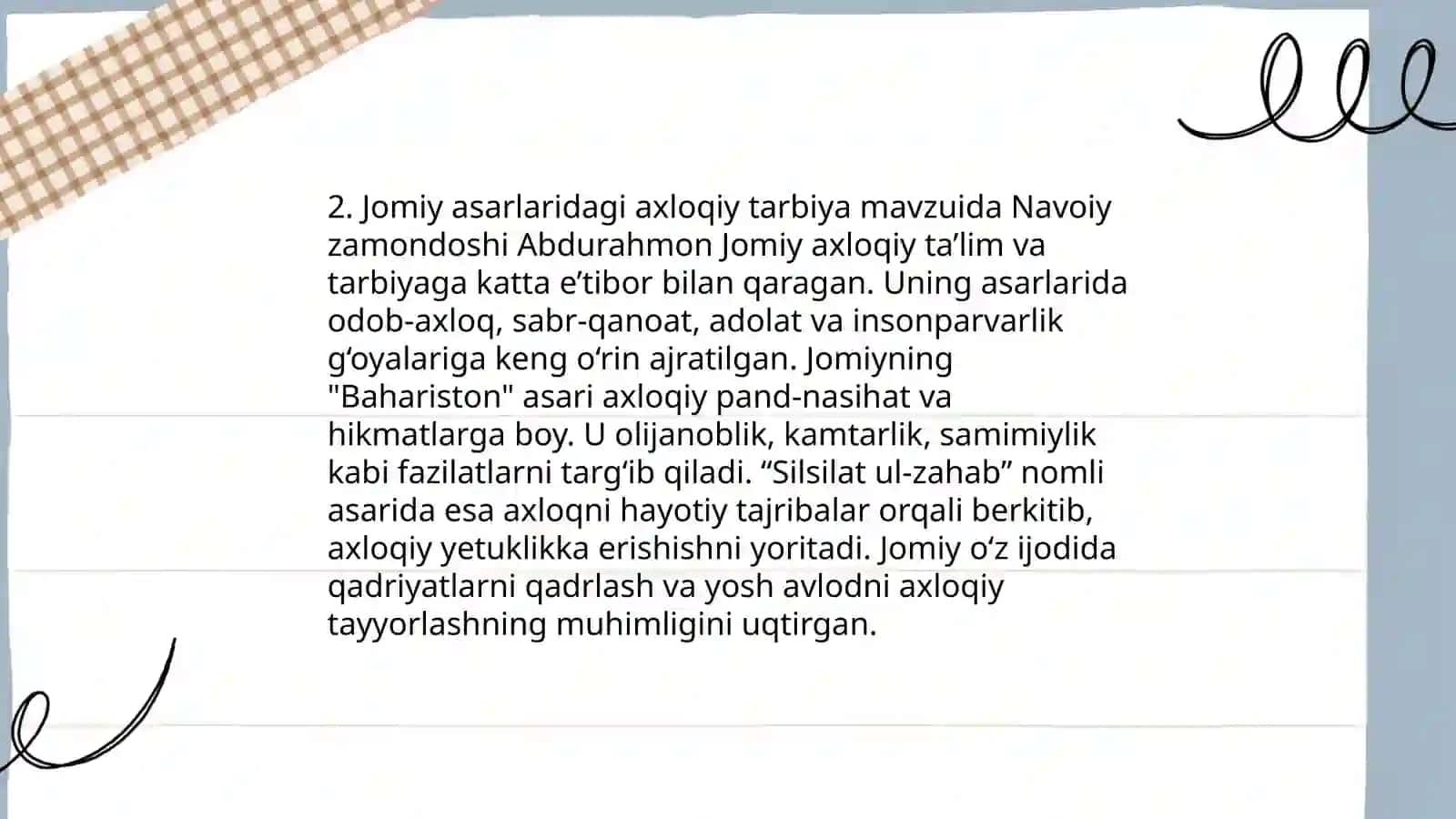 Abdurahmon Jomiyning ta'limiy-axloqiy qarashlari 4