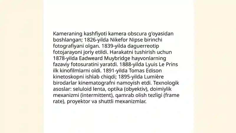 Kinoning san'at olamiga kirib kelishi 4