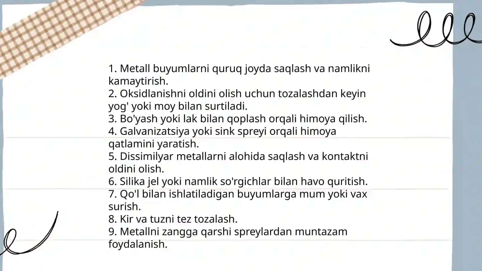 Uy sharoitida korroziyani kamaytirish 4