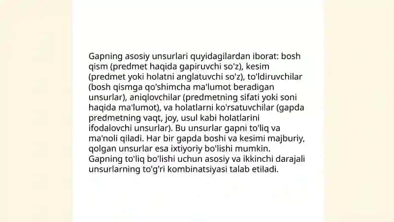 Gap haqida maʼlumot 4