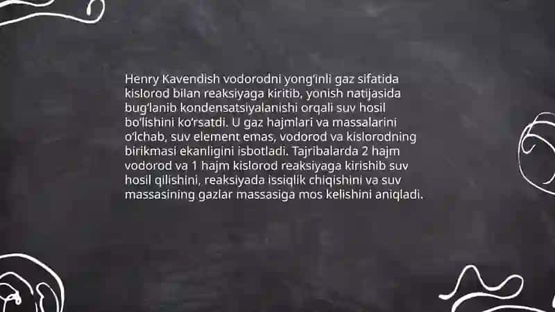 Kavendish, Pristli va Sheele kashfiyotlari 4