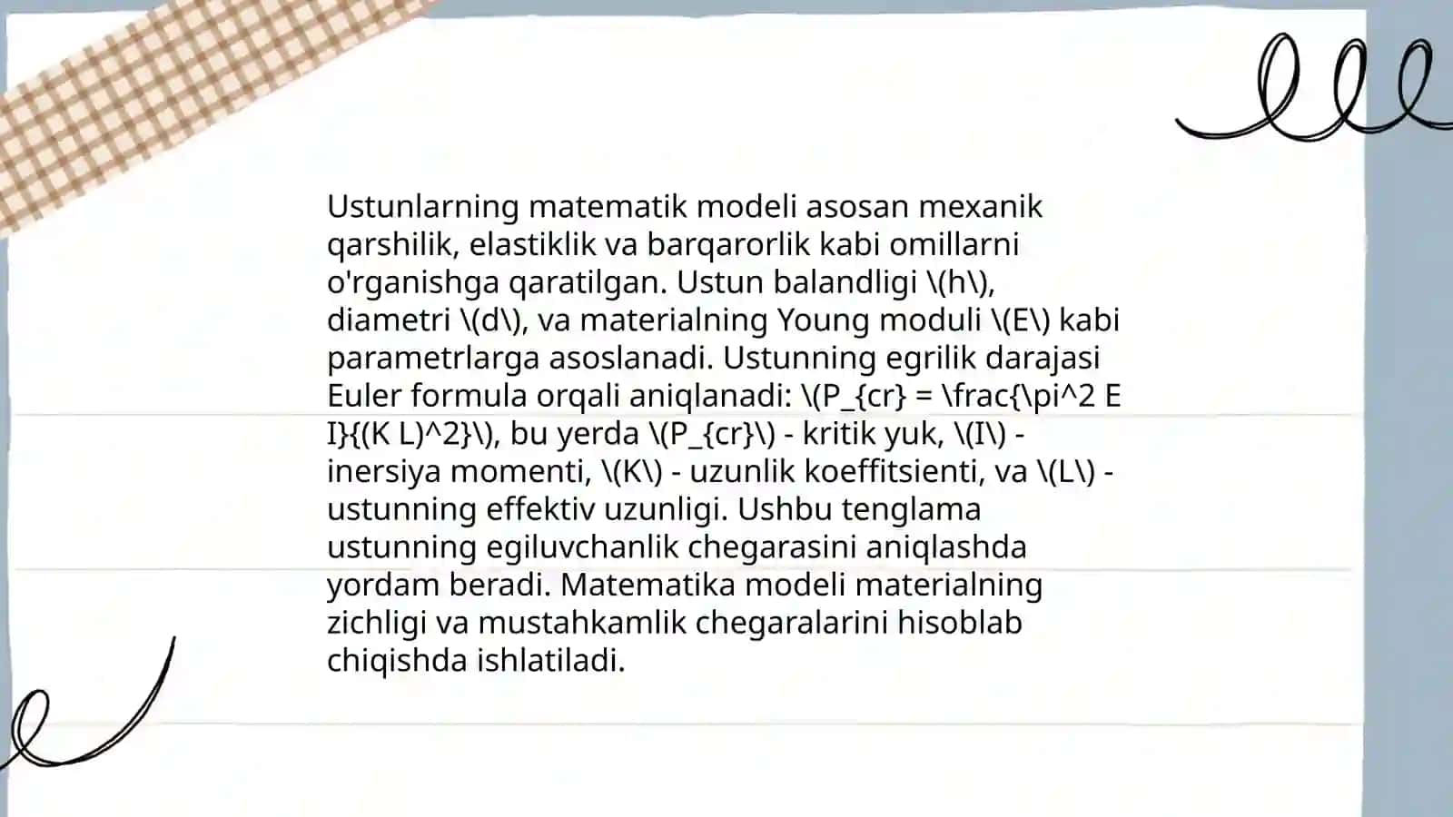 Payvand ustunlarni hisoblash va loyihalash 4