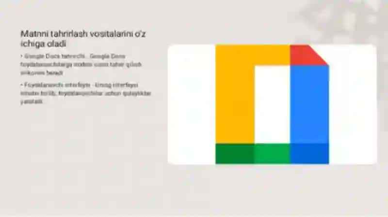 Google Docs hujjatni birgalikda tahrirlash. Google Docsda matnni tahrirlash vositalari 4