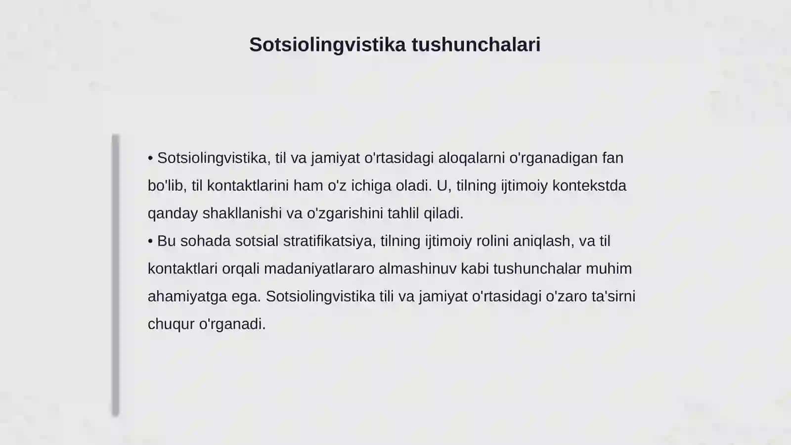 Til kontaktlari sotsiolingviskaning bosh masalasi sifatida 4