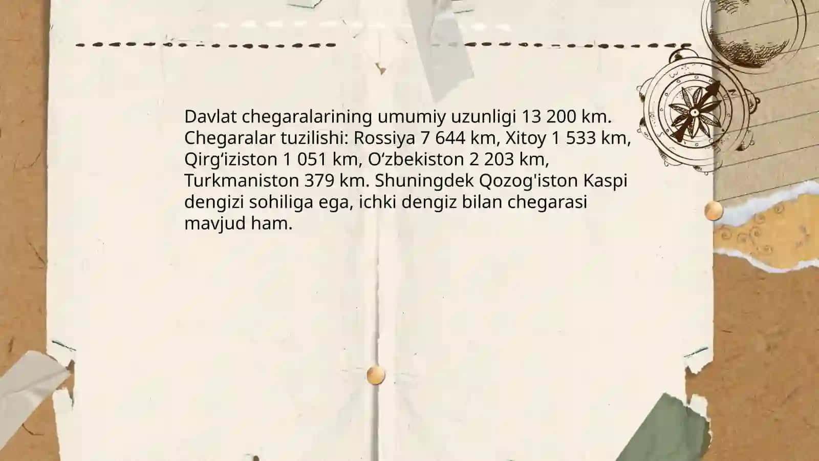 Qozog'iston Respublikasi geografik o'rni, chegaralari va siyosiy xaritasi 4