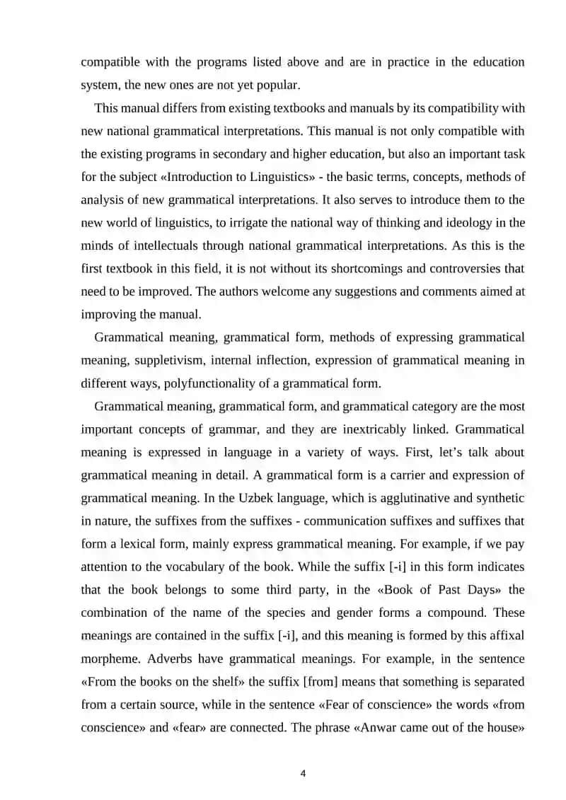 GRAMMATICAL MEANING AND GRAMMATICAL FORM 4
