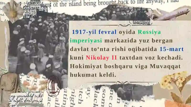 TURKISTON O‘LKASI 1917-YIL FEVRAL–OKTYABR ORALIG‘IDA 4