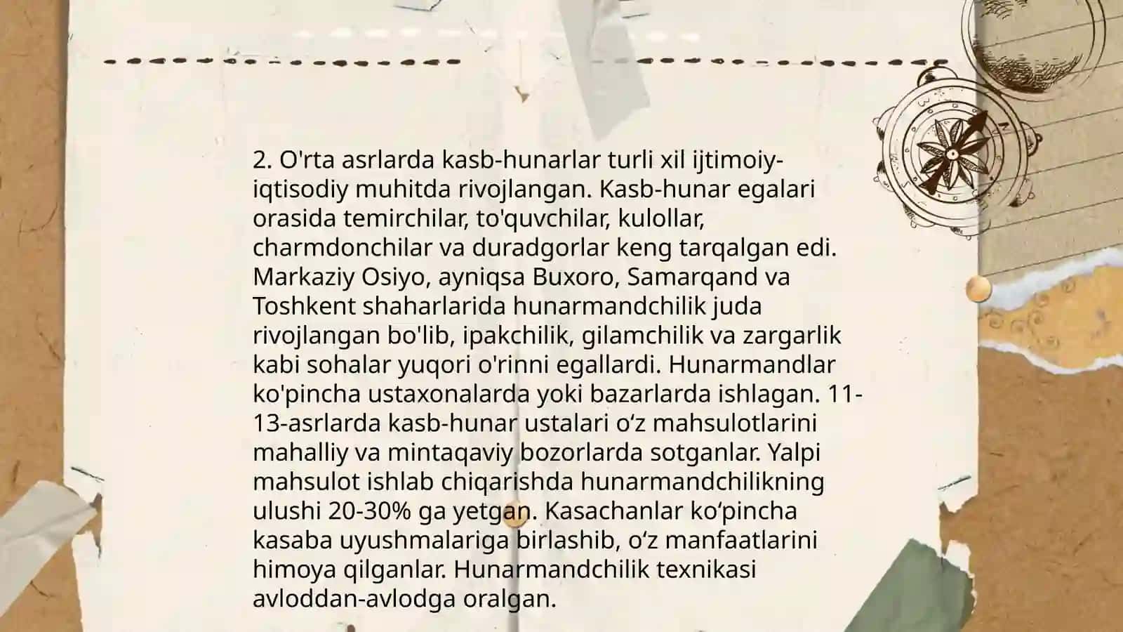 Kasb-hunar yo'llash uning tarixiy taraqqiyoti 4