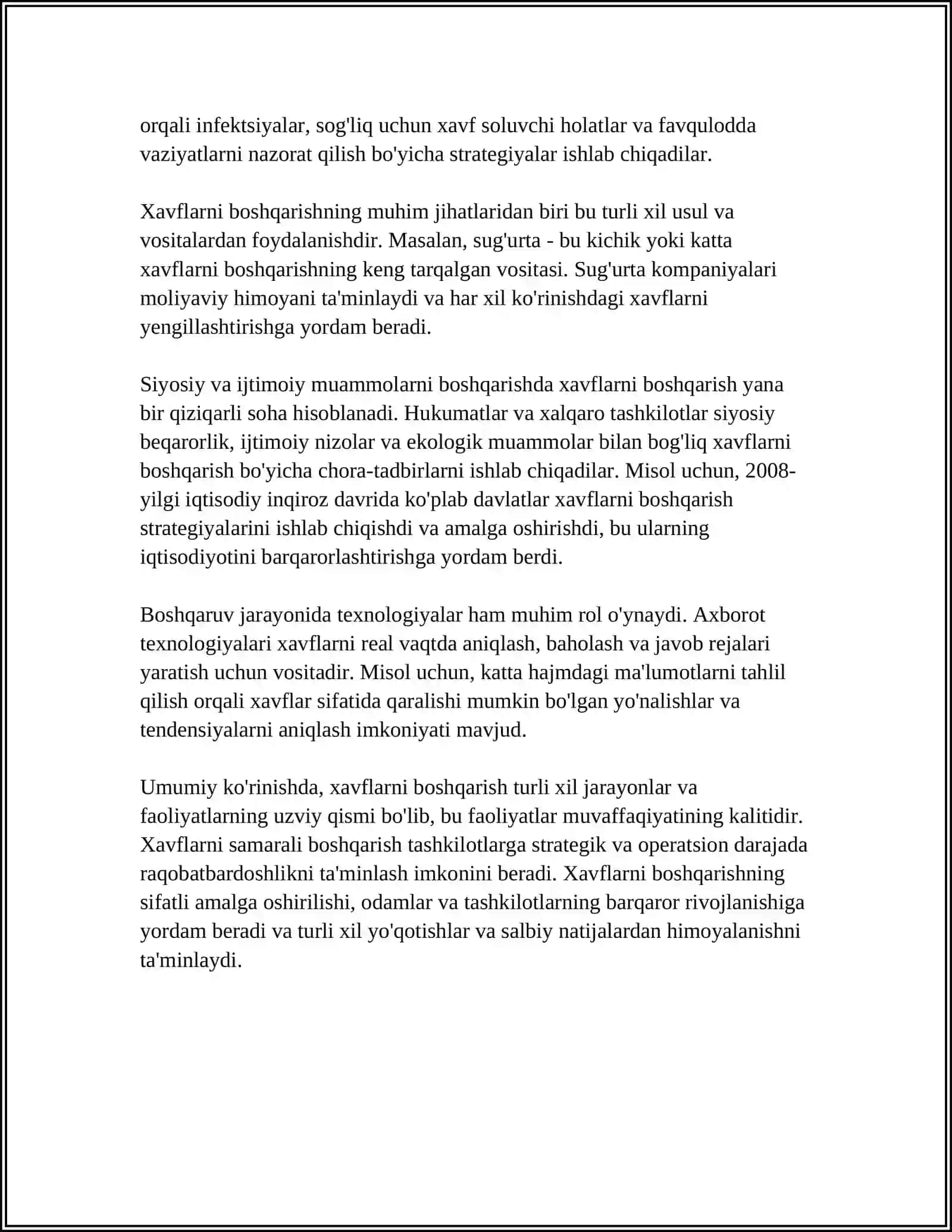 RISKLARNING IQTISODIY MOHIYATI VA AHAMIYATI 4