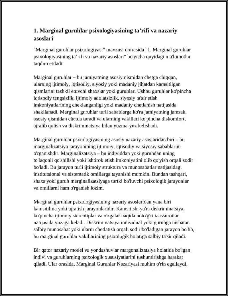 Marginal Guruhlar Psixologiyasi 4