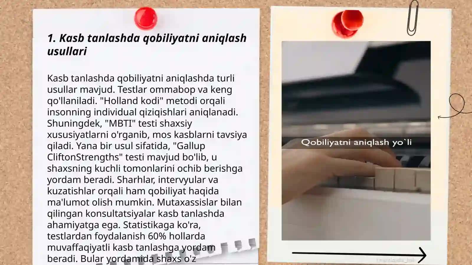 Kasbga yoʻnaltirish uchun oʻquvchilarining qobiliyatini aniqlash 4