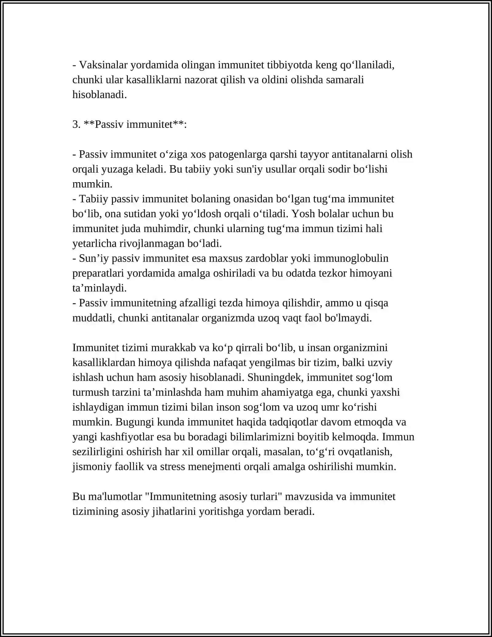 IMMUNITET NAZARIYALARI 4