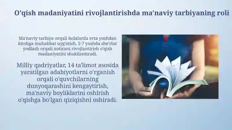 Kitobxonlik madaniyatini rivojlantirish 4