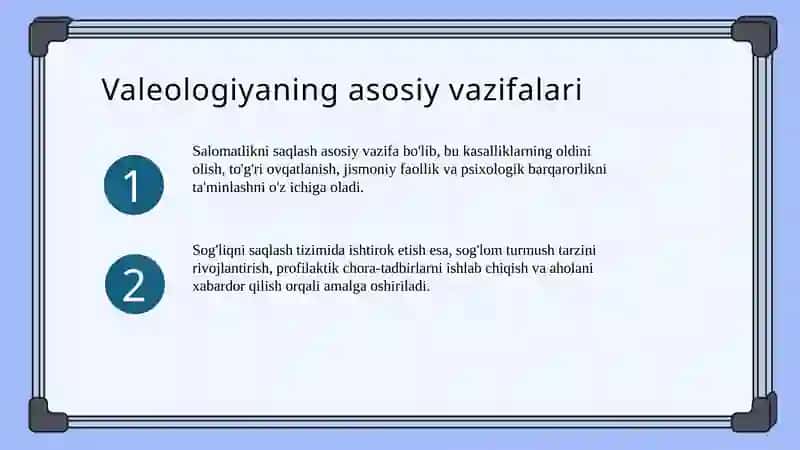 Valeologiya - salomatlik haqidagi fan. 4