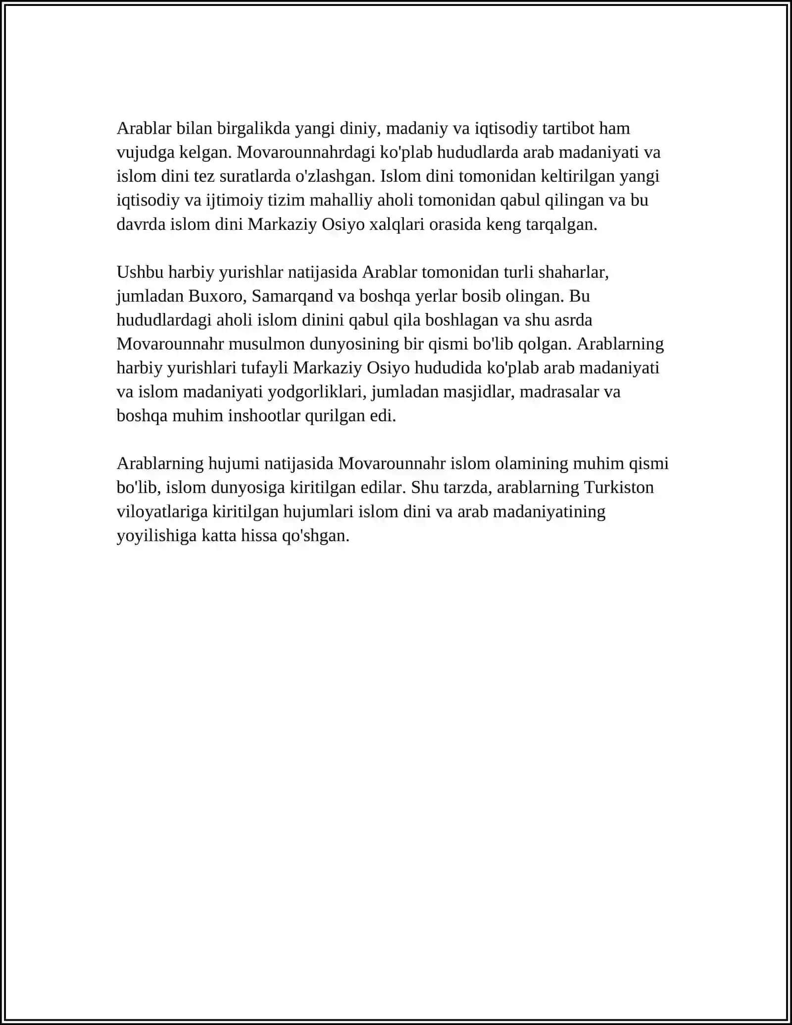 ARABLARNING TURKISTON VİLOYATLARIGA HUJUMI 4