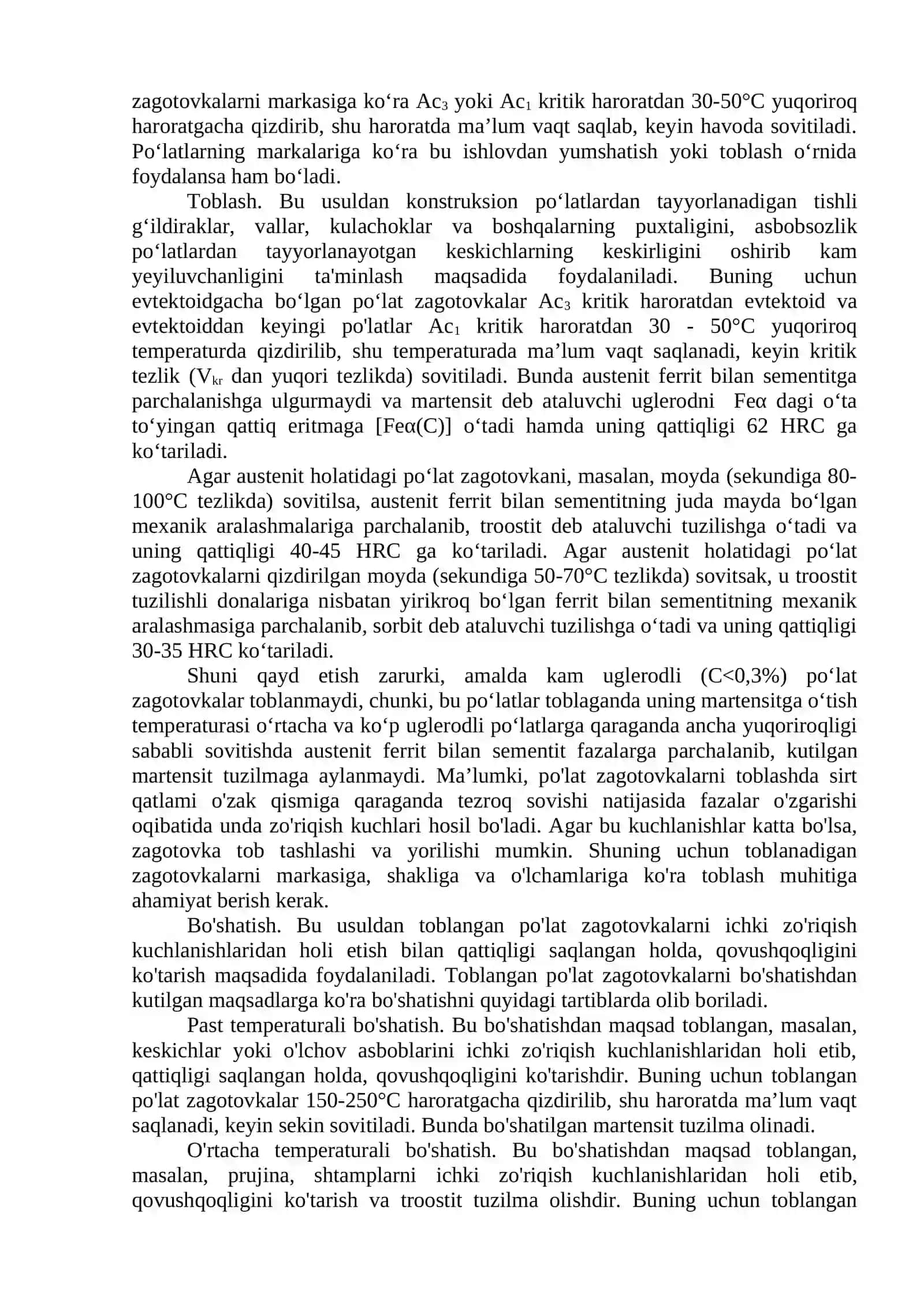 Po'latlarni Termik Ishlashning Mexanik Xossalari 4
