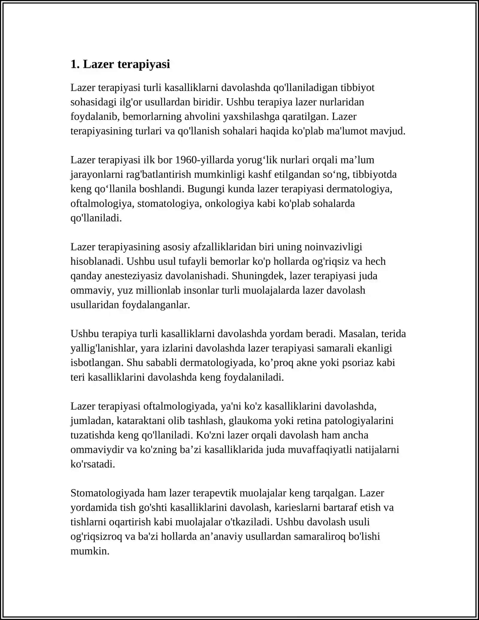 LAZERNING TIBBIYOTDA QOʻLLANILISHI 4