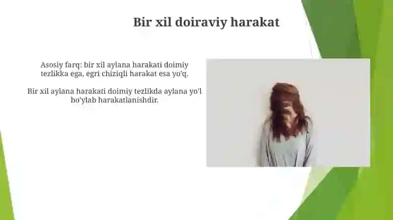 Egri chiziqli harakat 4