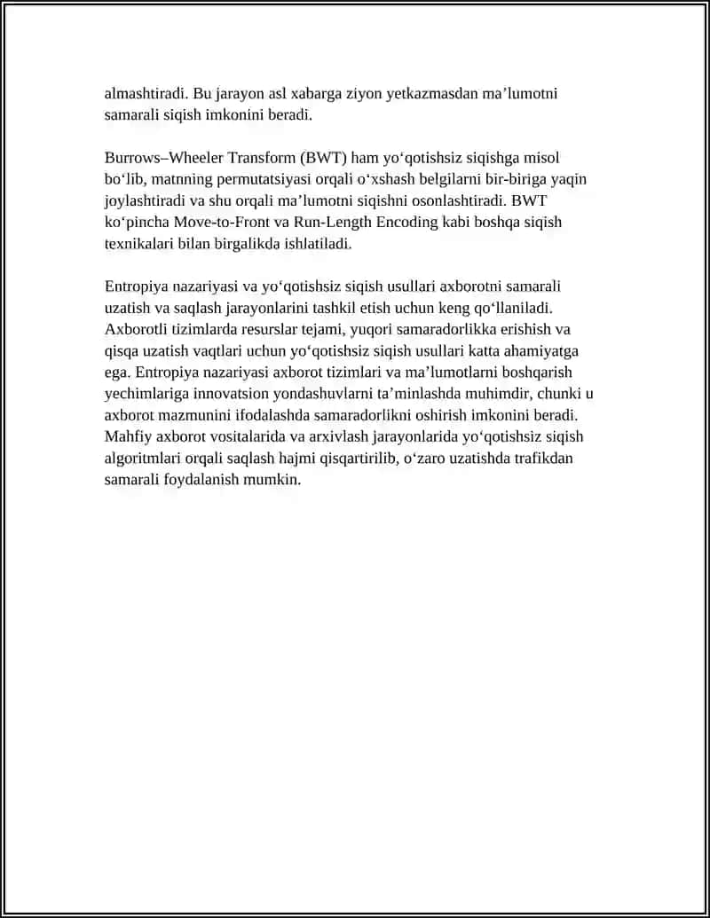 YOʻQOTISHSIZ SIQISH USULLARI 4
