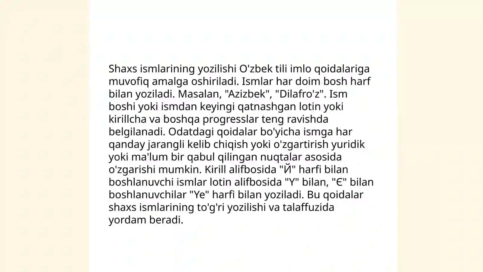Bosh harflar imlosi. Ko'chirib yozish qoidalari 4