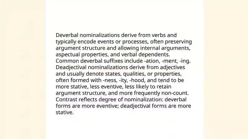 Degree of nominalization 4