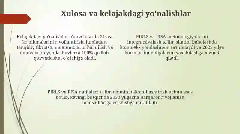 PIRLS va PISAxalqarobaholashdasturlari 4