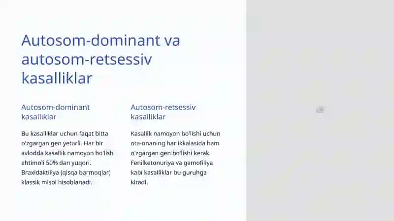 Genetik kasalliklar: Irsiyat va sog'liq 4