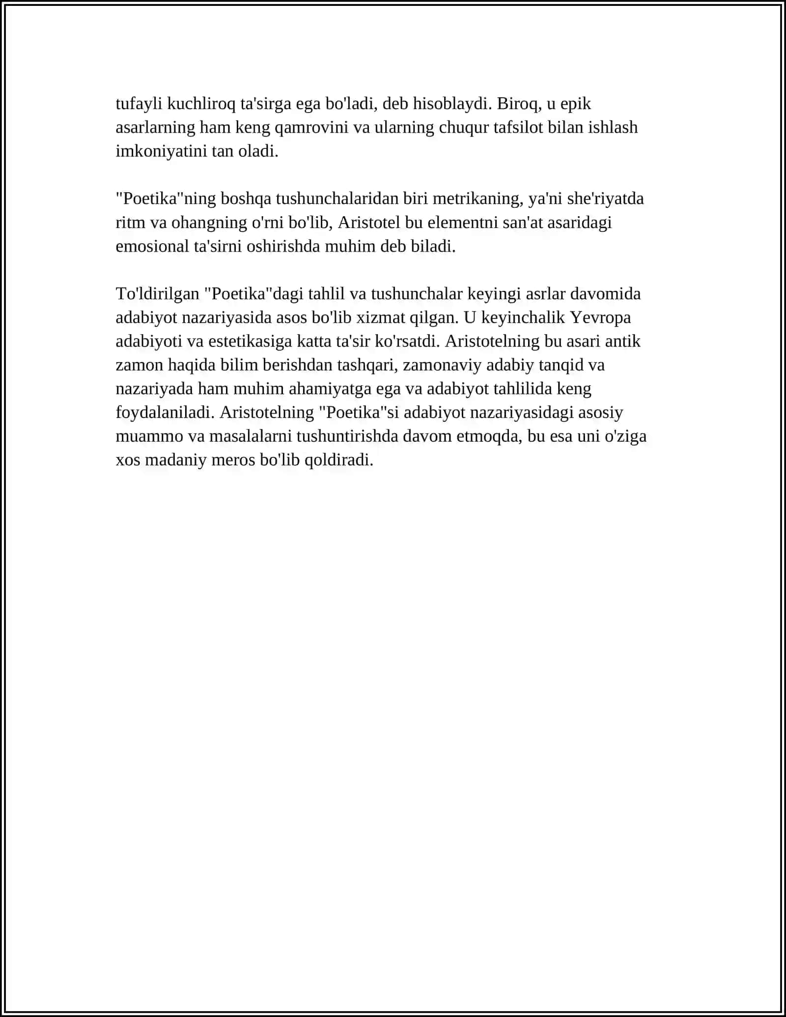 ARISTOTELNING POETIKA ASARINI ÔQITISH METODI 4