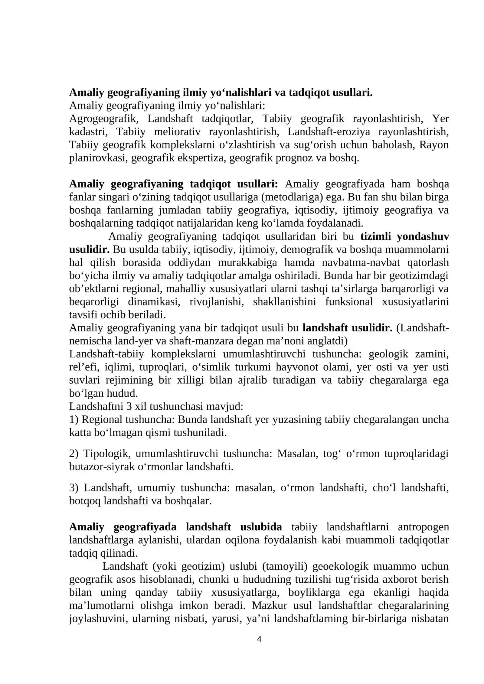 AMALIY GEOGRAFIK TADQIQOTLAR 4