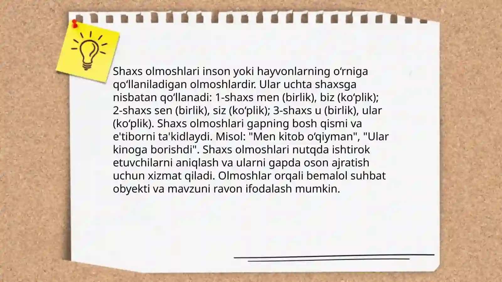 Olmosh soʻz turkumi 4