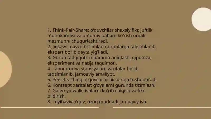 Biologiya darslarida interfaol metodlardan foydalanish 4