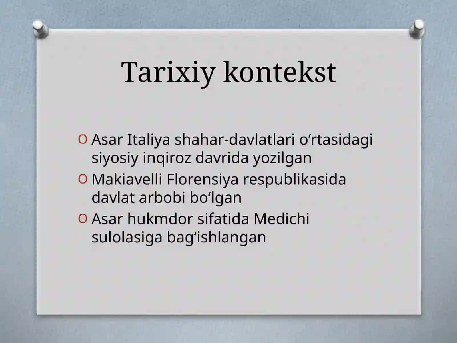 MAKIAVLLENING “HUKUMDOR” ASARI TARIX FALSAFASI 4