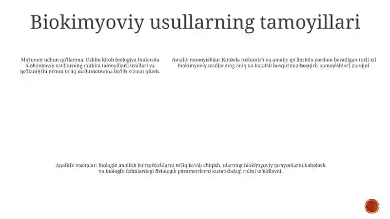 Biokimyoviy Usullar 4