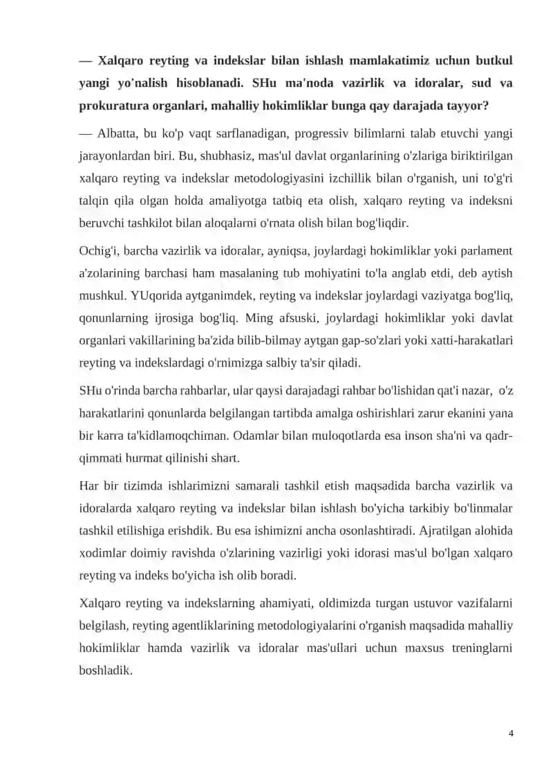 Xalqaro Reyting va Indekslar 4