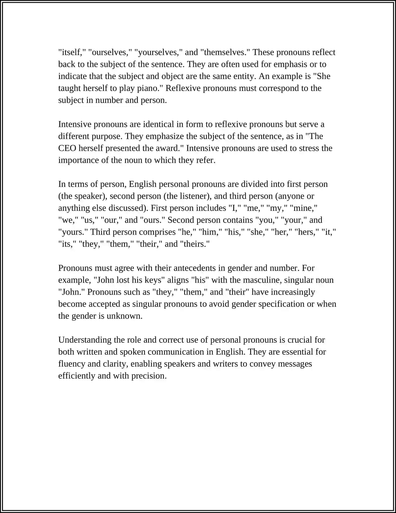 PRONOUNS 4
