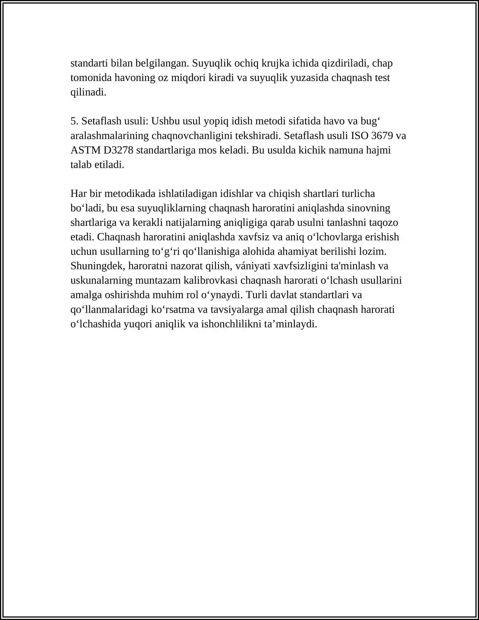 SUYUQLIKNING CHAQNASH HARORATINI TADQIQ QILISH 4