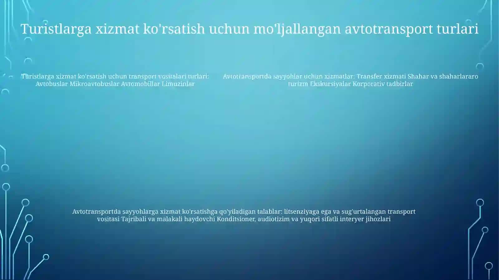 Avtotransportda xizmat ko'rsatish 4