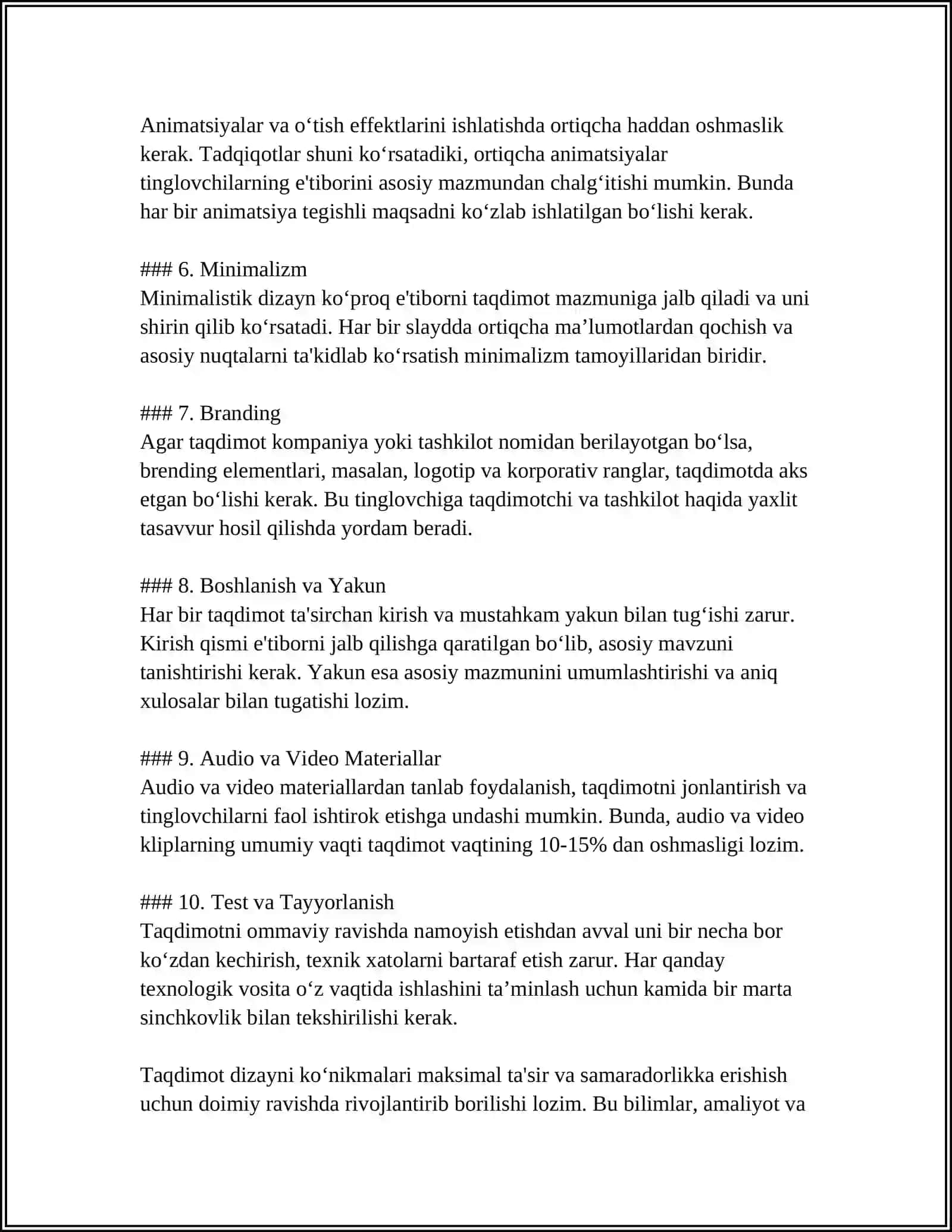 Taqdimot dizayni asoslari 4