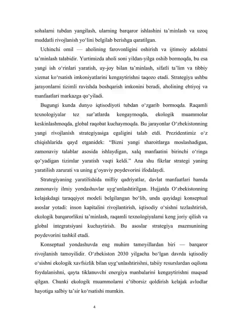 Oʻzbekiston 2030 strategiyasining mazmun-mohiyati 4