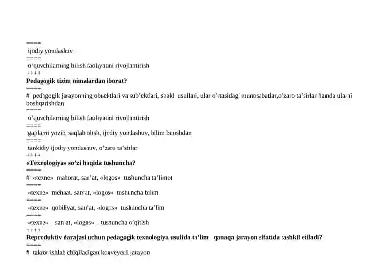 Pedagogik texnologiya nima? 4