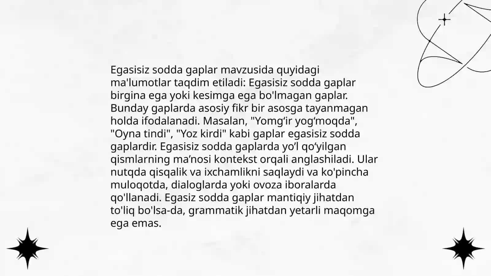 Egali sodda gaplar 4