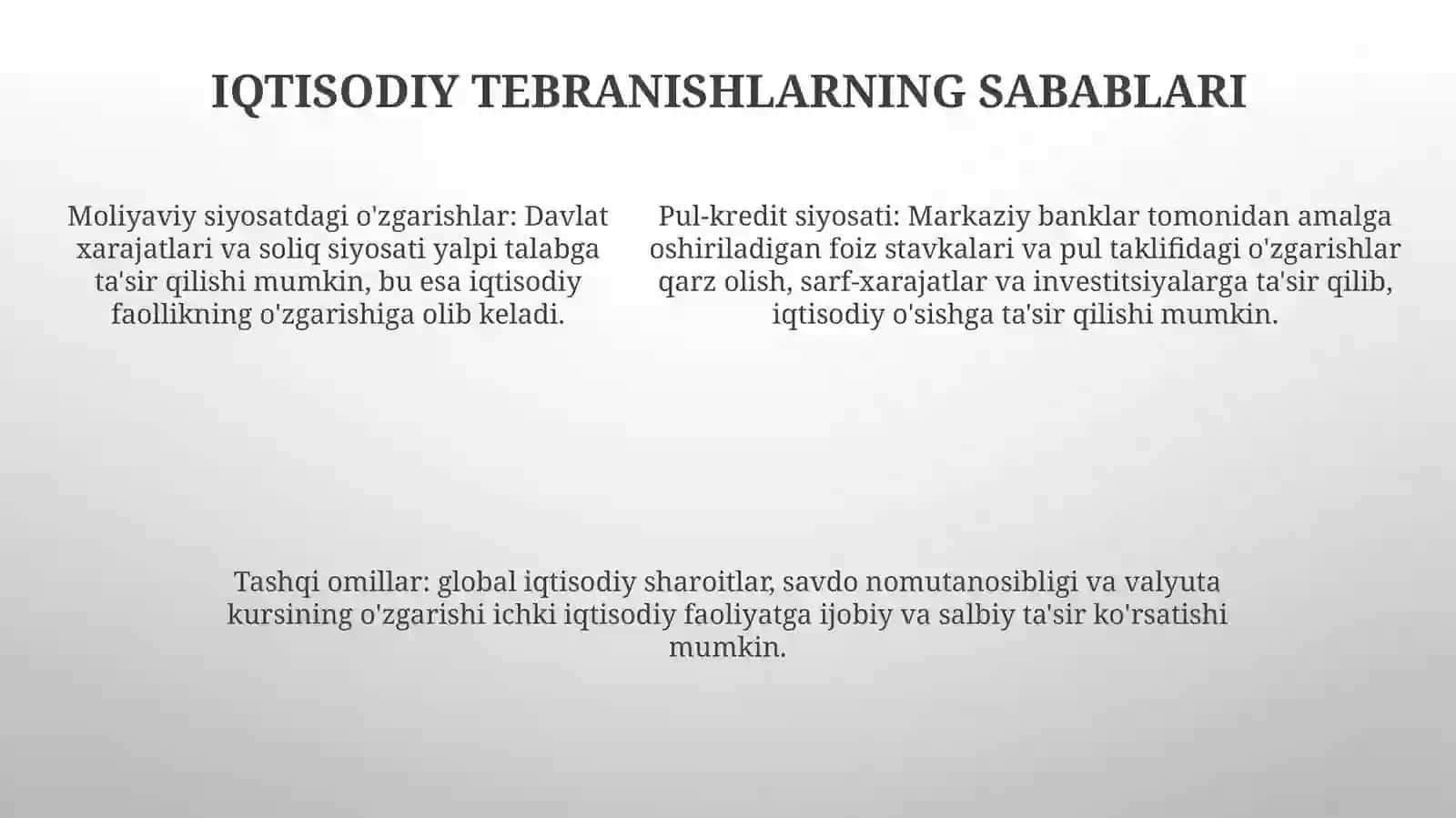 FANIDA DAVRIY TEBRANISHLAR. Uning sabablari 4