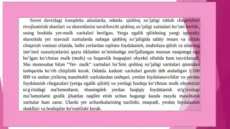 YERRESURSLARI XARITALARI 4