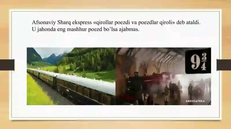 TURISTLARGA TEMIR YO‘L TRANSPORTIDA XIZMAT KO‘RSATISH 4